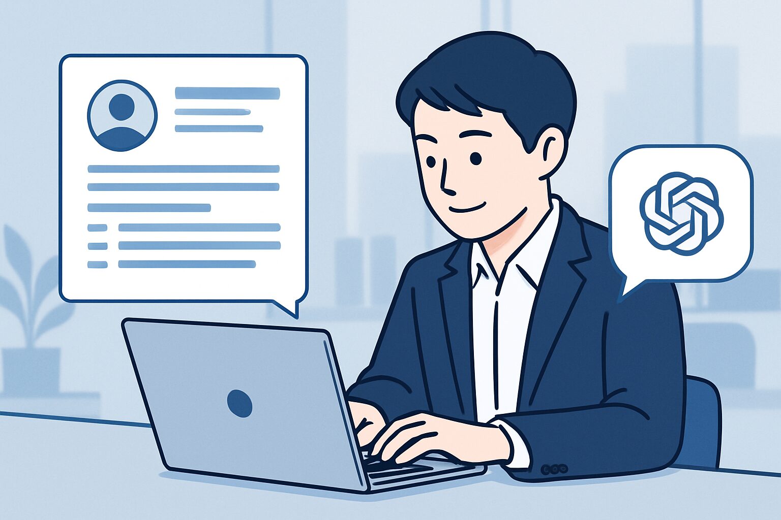 ChatGPTで職務経歴書を効率的に作成する方法｜初心者向け完全ガイドのアイキャッチ画像