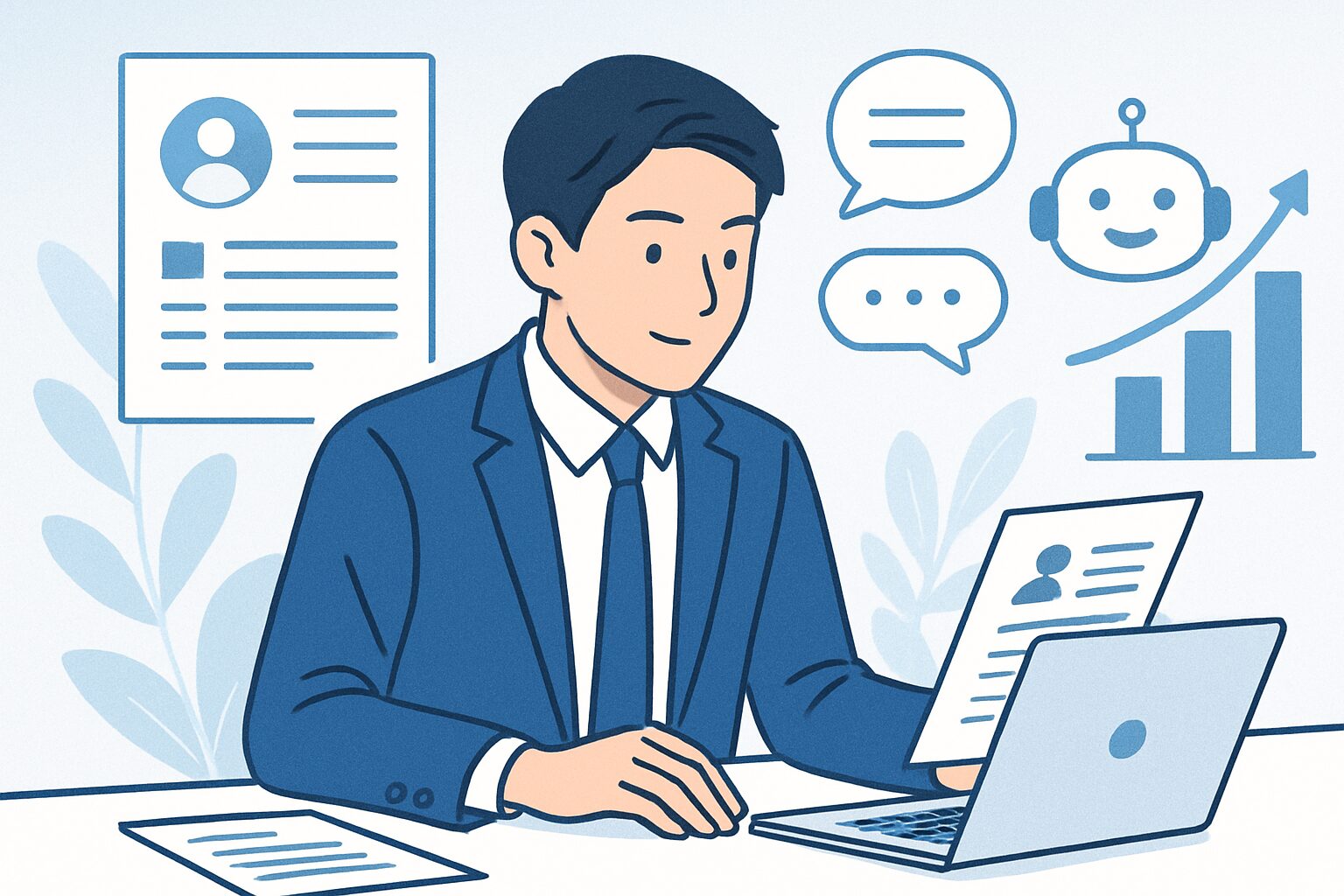 第二新卒が退職理由をポジティブに伝えるための自己分析活用法｜転職成功の秘訣の内容を図解したキャリア転職記事用イラスト