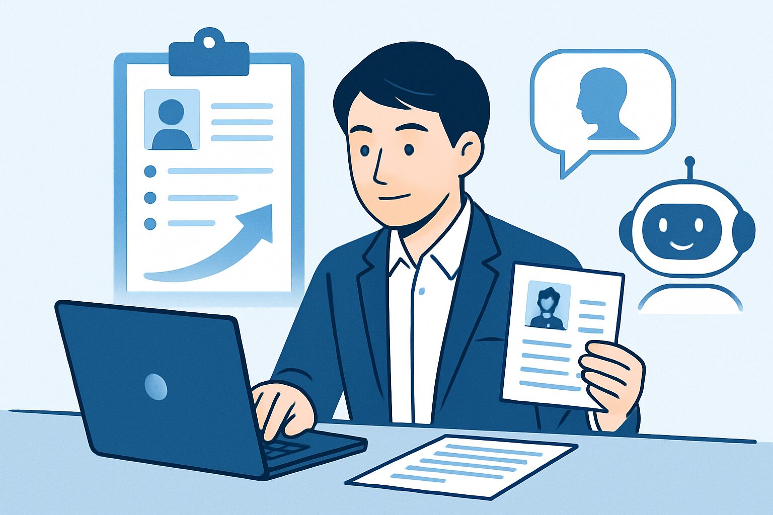第二新卒が退職理由を自己PRに変える方法｜成功する転職の秘訣の内容を図解したキャリア転職記事用イラスト