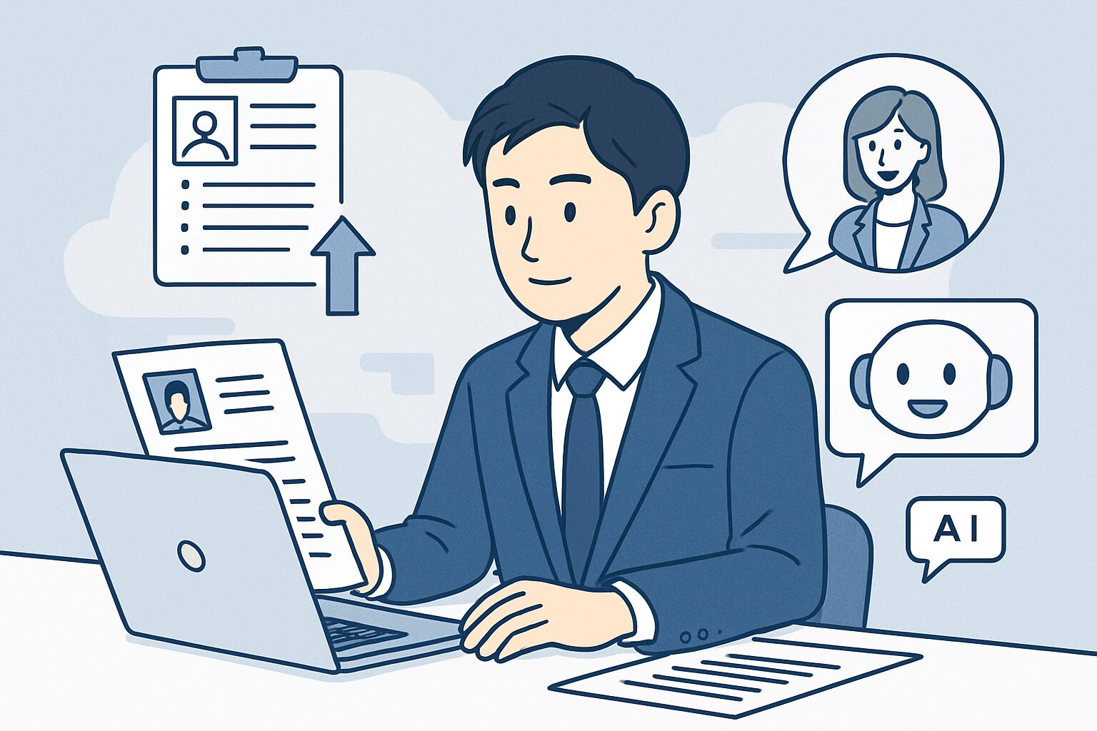 第二新卒の退職理由の伝え方と面接での好印象な言い回し例｜20代・30代前半向け完全ガイドの内容を図解したキャリア転職記事用イラスト